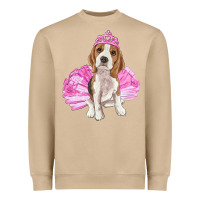 Mushroom Balerina beagle with tutu Heavyweight Sweatshirt - RanaPortraitStore