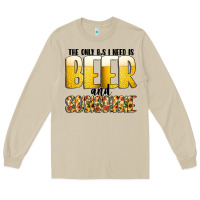 Mushroom The Only c B s I NeedIs Beer And Sunshine Long Sleeve Tee - CowhideDigitalArt