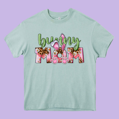 Happy Easter Bunny Mom Heavy Core Tee Designed By Cowgirlartshop