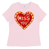 Bubblegum Pink valentine's day hearts 6 Ladies Tee - FaDigitalArtStudio