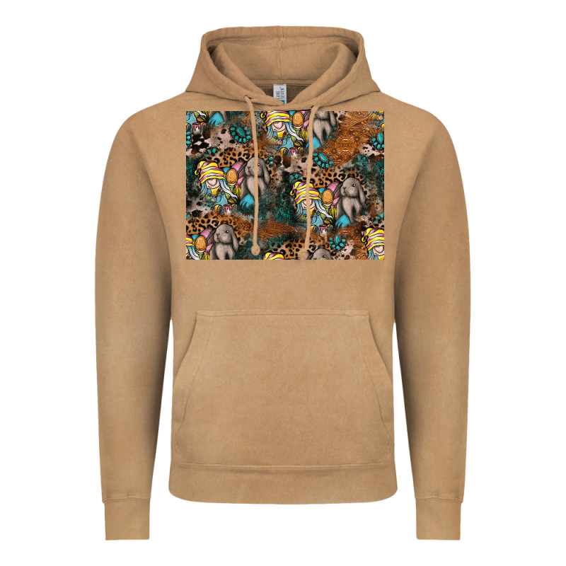 Easter Pattern Vintage Hoodie by CowhideDigitalArt | Teevron
