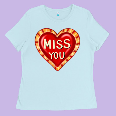 Valentine's Day Hearts 6 Ladies Tee Designed By Fadigitalartstudio