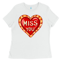 White valentine's day hearts 6 Ladies Tee - FaDigitalArtStudio