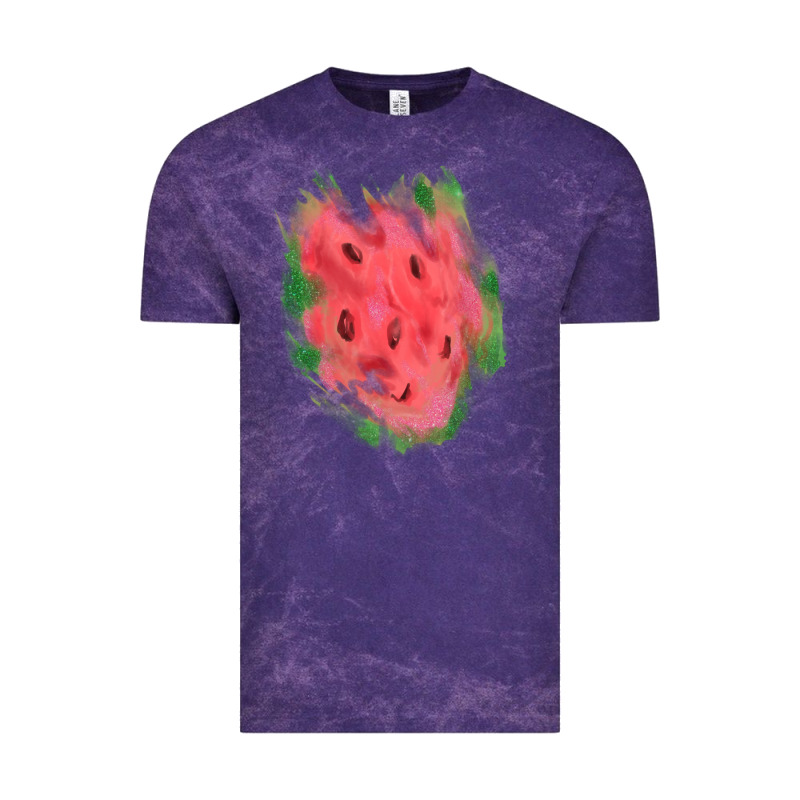 Watermelon Glitter Watercolor Brushstrokes Patch Vintage Tee by RanaPortraitStore | Teevron
