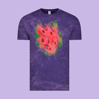 Watermelon Glitter Watercolor Brushstrokes Patch Vintage Tee Designed By Ranaportraitstore