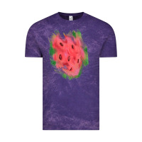 Cloud Purple watermelon glitter watercolor brushstrokes patch Vintage Tee - RanaPortraitStore