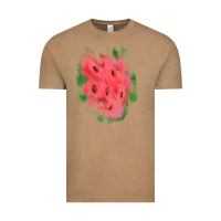 Vintage Coffee watermelon glitter watercolor brushstrokes patch Vintage Tee - RanaPortraitStore