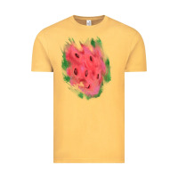 Vintage Mustard watermelon glitter watercolor brushstrokes patch Vintage Tee - RanaPortraitStore