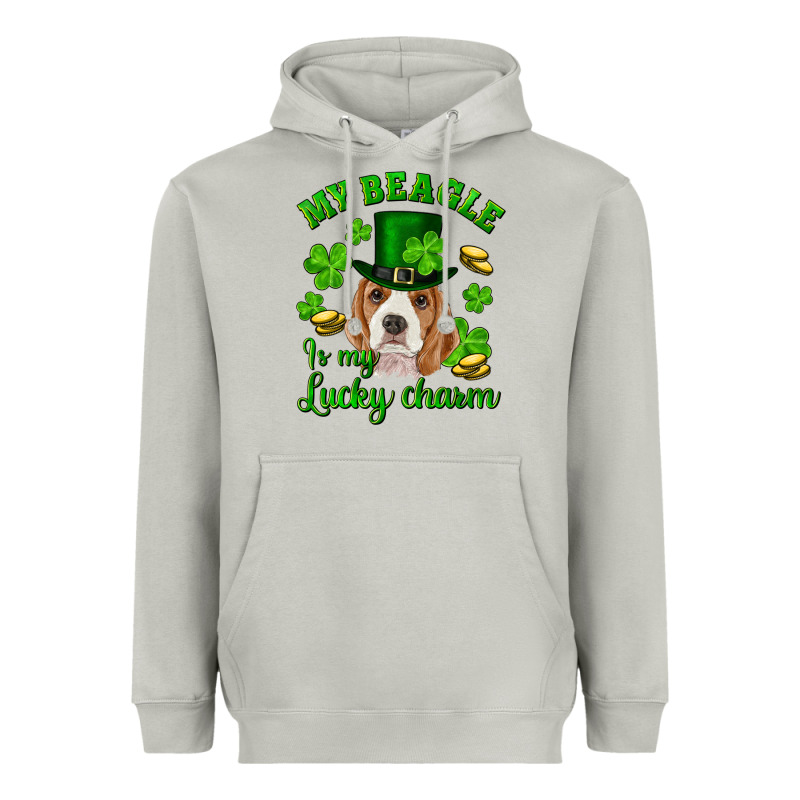 St.patricks Day My Beagle Is My Lucky Charm Heavyweight Hoodie by RanaPortraitStore | Teevron