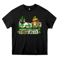 Black St. Patrick's cat who needs luck when you are this Heavy Core Tee - CowGirlArtShop