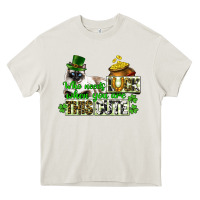 Cream St. Patrick's cat who needs luck when you are this Heavy Core Tee - CowGirlArtShop