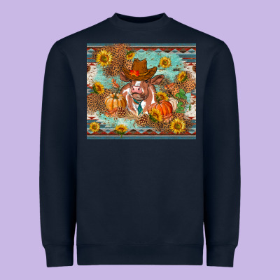 Fall Heifer Cow Heavyweight Sweatshirt Designed By Ranaportraitstore
