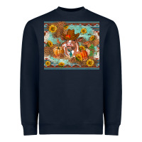 Navy Fall heifer cow Heavyweight Sweatshirt - RanaPortraitStore