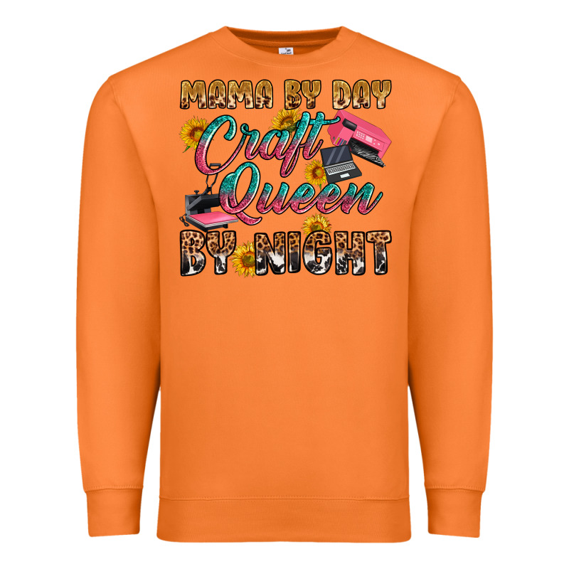 Mama By Day Craft Queen By Night Premium Sweatshirt by RanaPortraitStore | Teevron