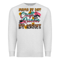 Oatmeal Heather mama by day craft queen by night Premium Sweatshirt - RanaPortraitStore