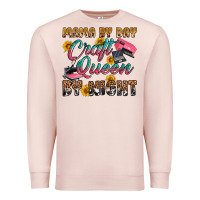 Pale Pink mama by day craft queen by night Premium Sweatshirt - RanaPortraitStore