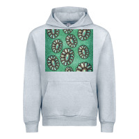 Heather Grey turquoise gemstone glitter Urban Hoodie - Jasminsmagicworld