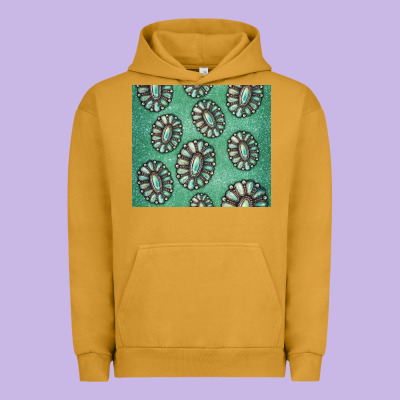 Turquoise Gemstone Glitter Urban Hoodie Designed By Jasminsmagicworld
