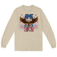 Mushroom America eagle Long Sleeve Tee - CowhideDigitalArt