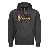 Charcoal Heather bloom Zipper Hoodie - JahusDesignShop