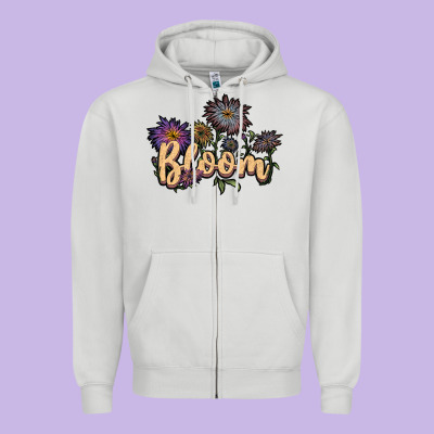 Bloom Zipper Hoodie Designed By Jahusdesignshop