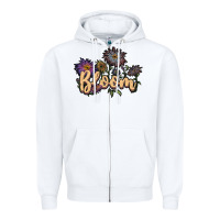 White bloom Zipper Hoodie - JahusDesignShop