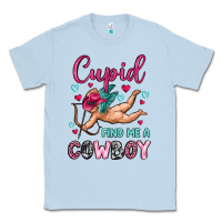 Dusty Blue cupid find me a cowboy Classic Tee - OliviaCreatesArt