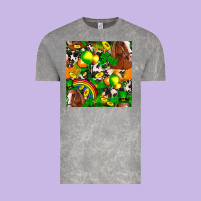 St. Patrick's Day Horse With Balloons Vintage Tee Designed By Fadigitalartstudio