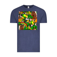 Vintage Denim St. Patrick's Day Horse With Balloons Vintage Tee - FaDigitalArtStudio