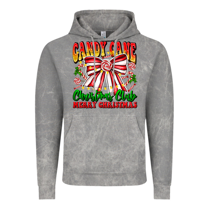 Candy Cane Christmas Club Vintage Hoodie by CowhideDigitalArt | Teevron