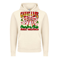 Vintage Artic Candy Cane Christmas Club Vintage Hoodie - CowhideDigitalArt