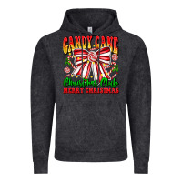 Vintage Black Candy Cane Christmas Club Vintage Hoodie - CowhideDigitalArt