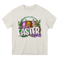 Cream happy easHappy Easter y'all Easter Day Heavy Core Tee - CowGirlArtShop