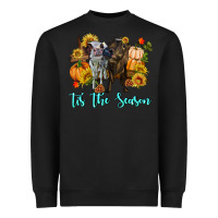 Black Tis The Season Cows Heavyweight Sweatshirt - RanaPortraitStore