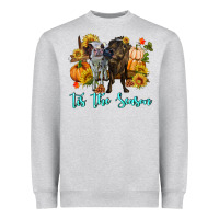 Heather Grey Tis The Season Cows Heavyweight Sweatshirt - RanaPortraitStore