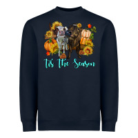 Navy Tis The Season Cows Heavyweight Sweatshirt - RanaPortraitStore