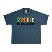 Midnight Navy gobble til you wobble thanksgiving turkey Urban Heavy Tee - Jasminsmagicworld