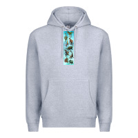 Heather Grey dinosaurs pen wrap Premium Hoodie - Artiststas