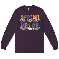 Plum SPRING BREAK Long Sleeve Tee - CowhideDigitalArt