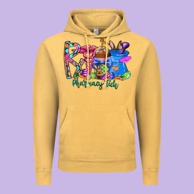 Easter Pharmacy Vintage Hoodie Designed By Cowhidedigitalart