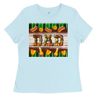 Baby Blue Football Dad Tumbler Ladies Tee - BundleAndBundleShop