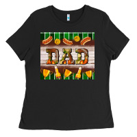 Black Football Dad Tumbler Ladies Tee - BundleAndBundleShop