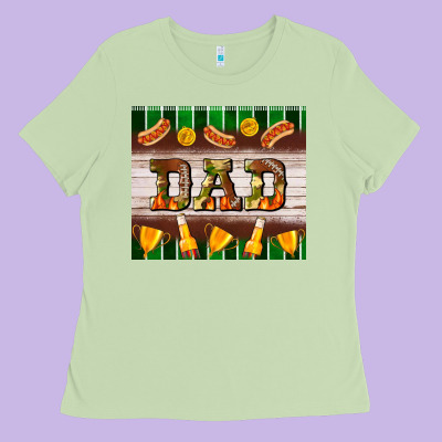 Football Dad Tumbler Ladies Tee Designed By Bundleandbundleshop