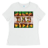 White Football Dad Tumbler Ladies Tee - BundleAndBundleShop