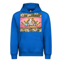 Cobalt Easter bunny and eggs Urban Hoodie - RanaPortraitStore
