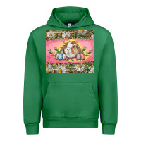 Emerald Easter bunny and eggs Urban Hoodie - RanaPortraitStore
