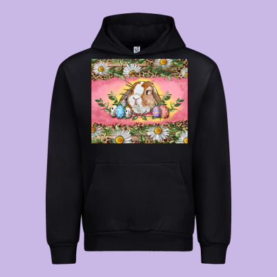 Easter Bunny And Eggs Urban Hoodie Designed By Ranaportraitstore