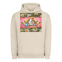 Pigment French Oak Easter bunny and eggs Urban Hoodie - RanaPortraitStore