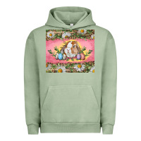Pigment Oil Green Easter bunny and eggs Urban Hoodie - RanaPortraitStore