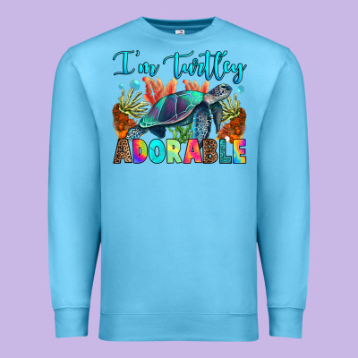 I'm Turtley Adorable Premium Sweatshirt Designed By Ranaportraitstore